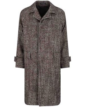 Tagliatore Virgin Wool Blend Coat - Gray