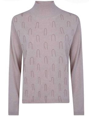 Fabiana Filippi Platinum Turtle Neck Jumper - Purple