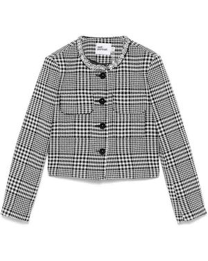 Self-Portrait Jacket With Houndstooth Pattern - Multicolour