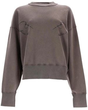 Jean Paul Gaultier Sweatshirt With Embroidery - Grey