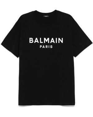 Balmain Print T-Shirt - Black