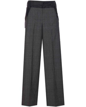 Sacai Glen Check Pants - Gray