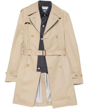 Junya Watanabe Belted Trench Coat Double Breasted Storm Flap - Natural