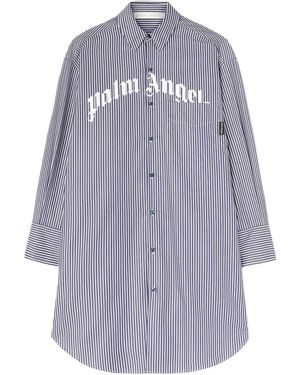 Palm Angels Striped Midi Dress - Purple