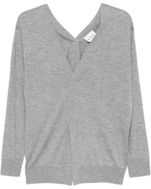 Sa Su Phi Front And Back V-Neck Jumper - Grey
