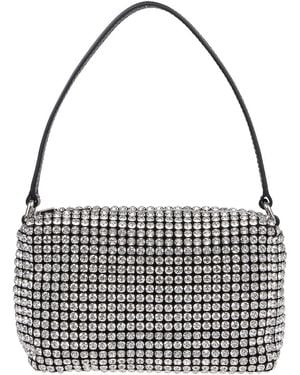 Alexander Wang Heiress Medium Rhinestone Pouch - White