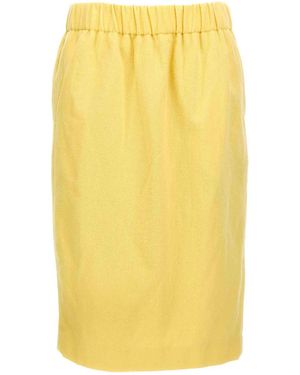 Dries Van Noten Safya Elasticated Waist Skirt - Yellow