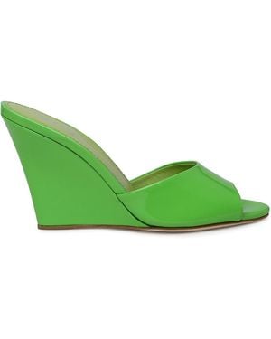 Paris Texas Patent Leather Sandals - Green