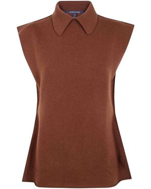 Sofie D'Hoore Wool Waistcoat - Brown