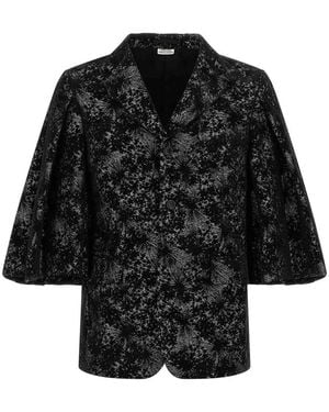 Comme Des Garcons Hommes Plus Flared Sleeves Blazer - Black