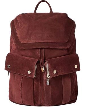 Brunello Cucinelli Suede Leisure Backpack - Red