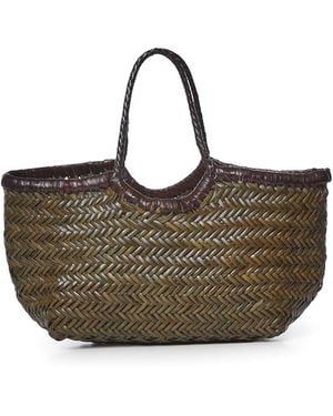 Dragon Diffusion Small Nantucket Leather Bag - Brown