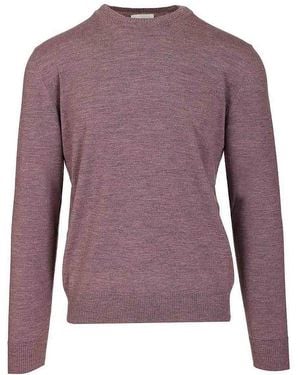Ballantyne Crew Neck Sweater - Purple