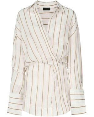 ANDAMANE Whitelotus Striped Short Dress - Natural