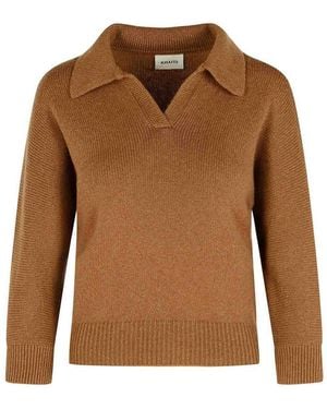 KHAITE Herve Cashmere Sweater - Brown