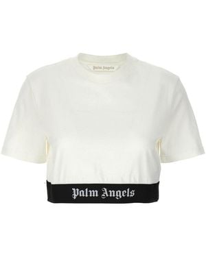 Palm Angels T-Shirt With Logo - White