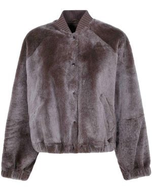 Brunello Cucinelli Dark Bomber Jacket - Brown
