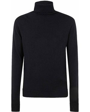 MD75 Turtle Neck Merinos Jumper - Blue