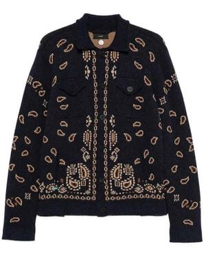 Alanui Bandana Jacquard Jacket - Black