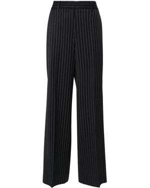 MSGM Pinstripe Pattern Pants - Black