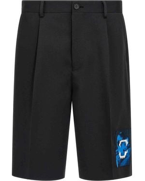 Undercover Patch Bermuda Shorts - Black