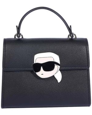 KARL LAGERFELD Ikon Grainy Crossbody - Blue