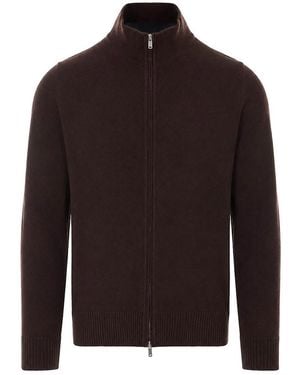 Alpha Studio Blouson With Frontal Zip Closure - Brown