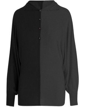 Jacquemus Two-Tone Knitted Polo - Black