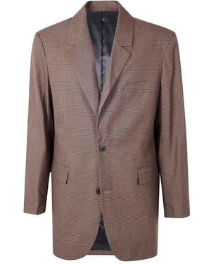 Les Deux James Houndstooth Check Blazer - Brown
