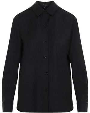 Theory Virgin Wool Shirt - Blue