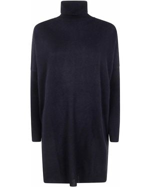 ABSOLUT CASHMERE Maxi Maglione A Collo Alto Amira - Blu