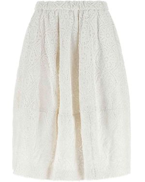 Comme des Garçons Macramé Skirt - White