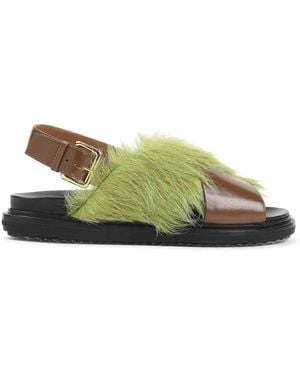 Marni Fussbett Sandals - Green