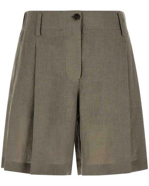 Brunello Cucinelli Linen Shorts - Green
