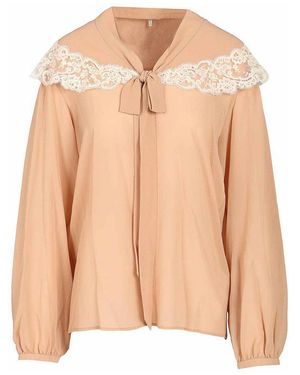 Chloé Shirt With Laces - Natural