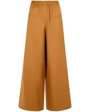 Max Mara Onore Linen Blend Trousers - Natural