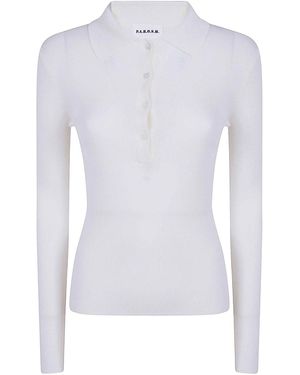P.A.R.O.S.H. Wool Polo Neck Sweater - White