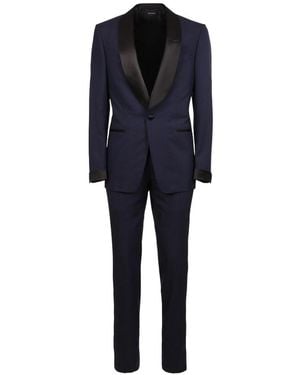 Tom Ford Breasted Wool Tuxedo Suit - Blue