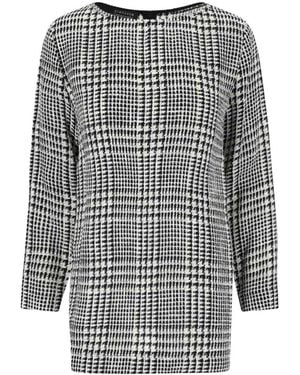Gianluca Capannolo Midi Pied De Poule Dress - Grey