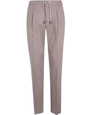 Incotex Elastic Coulisse Waist Chino Pants - Gray