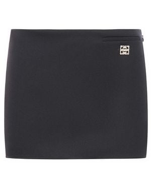 Givenchy Wool Mini Skirt Bottoms - Black