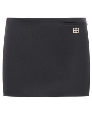 Givenchy Wool Mini Skirt Bottoms - Black
