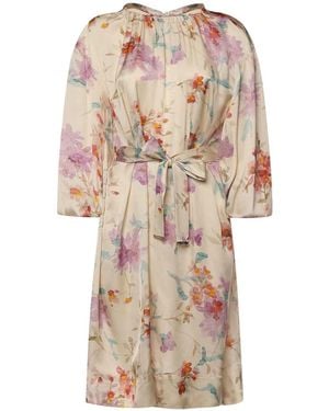 Herno Floral Print Dress - Natural