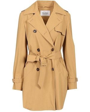 Max Mara Short Trench Coat - Natural