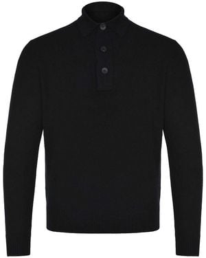 FILIPPO DE LAURENTIIS Polo Made Of A Wool And Cashmere Blend - Black