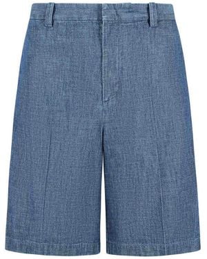 Jil Sander Cotton Bermuda Shorts - Blue