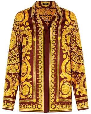 Versace Baroque Heritage Print Shirt - Yellow