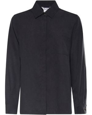 Max Mara Silk Canvas Shirt - Blue