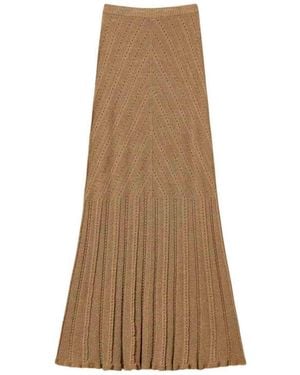 Twinset Twin-Set Golden Lurex Skirts - Natural