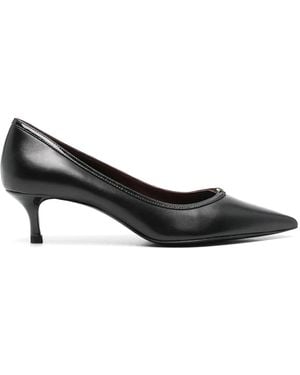 Tory Burch Elegant Double T Buckle Pumps - Black